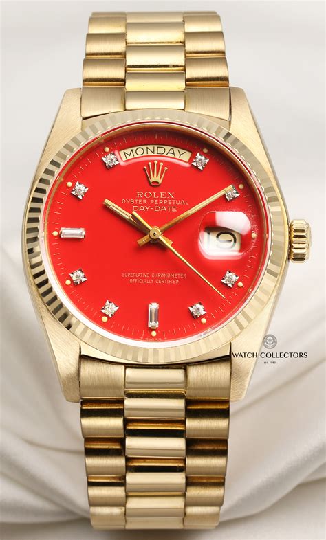 rolex watch with red face|Rolex datejust red face.